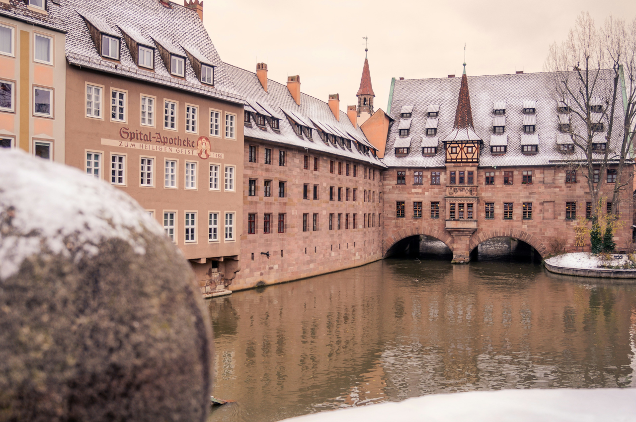 Nuremberg in winter with Christmas market