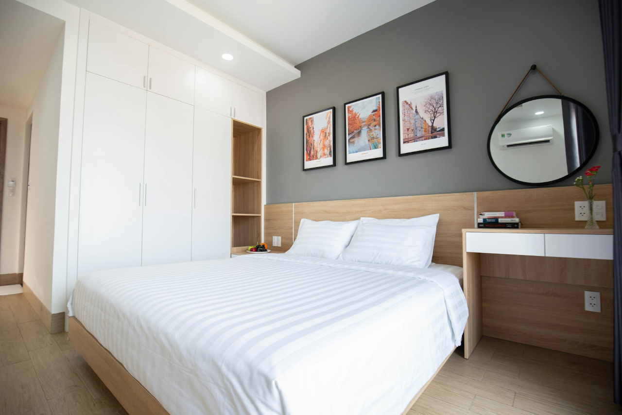 Comfortable hotel room in Munich