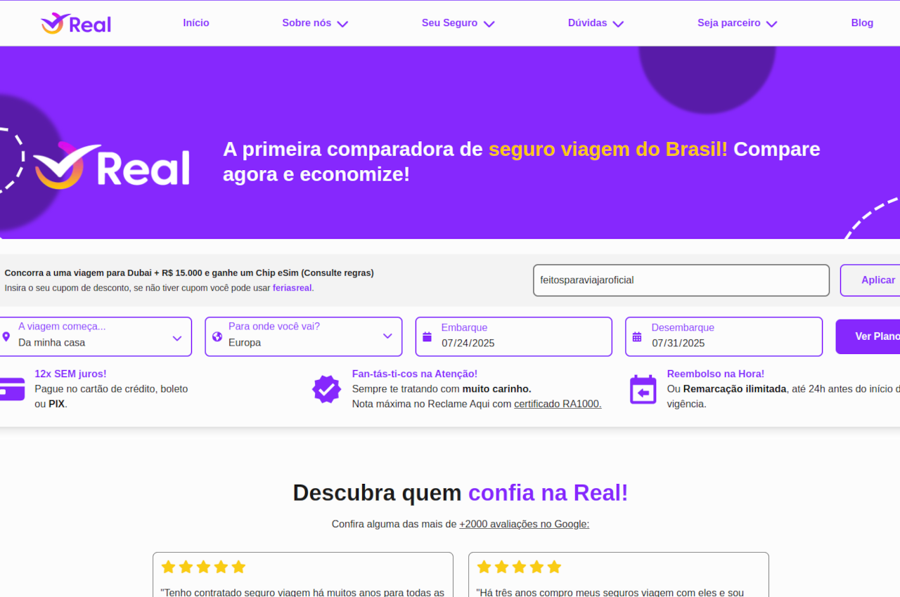 Tela inicial de simulação